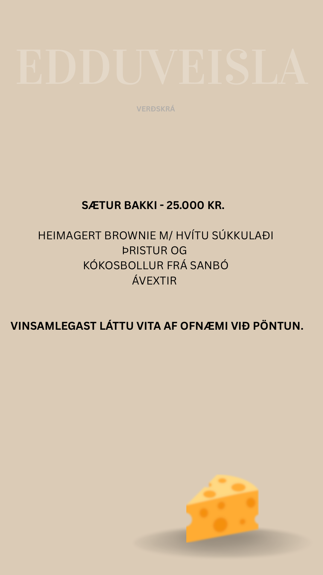 Sætur bakki