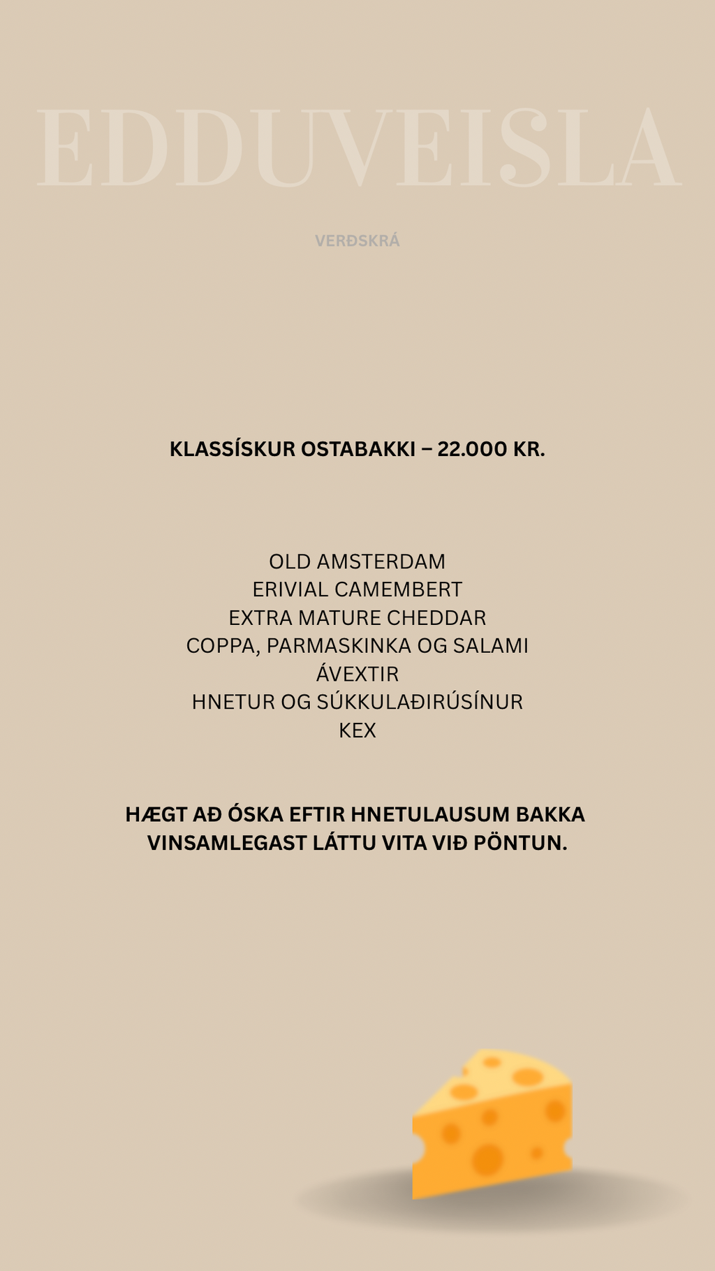 Klassískur Ostabakki